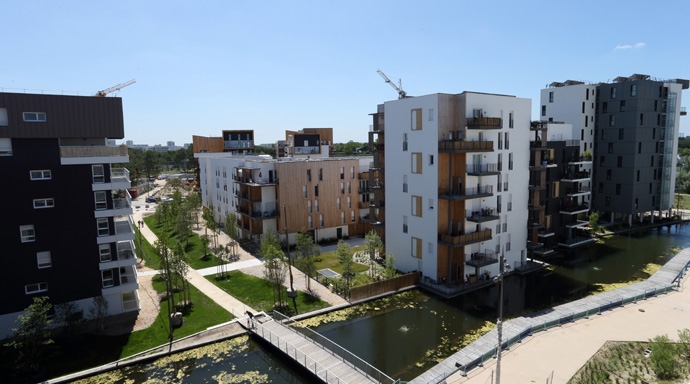 Eco-barrio de Bouygues en Burdeos, apodado 'Ginko'.