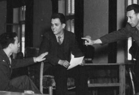 Francisco Boix (en el centro), durante su declaración como testigo en los juicios al nazismo.