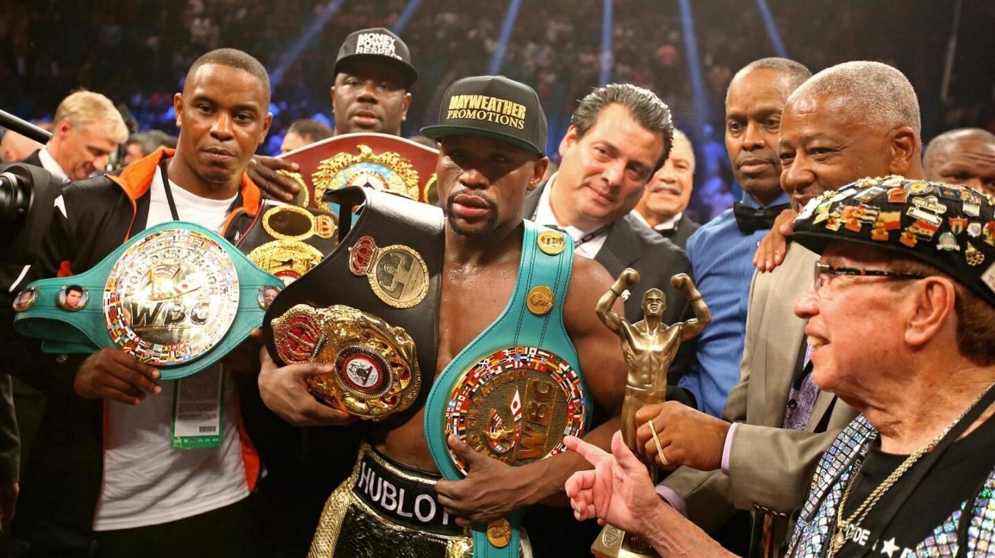 Floyd Mayweather, tras un combate.