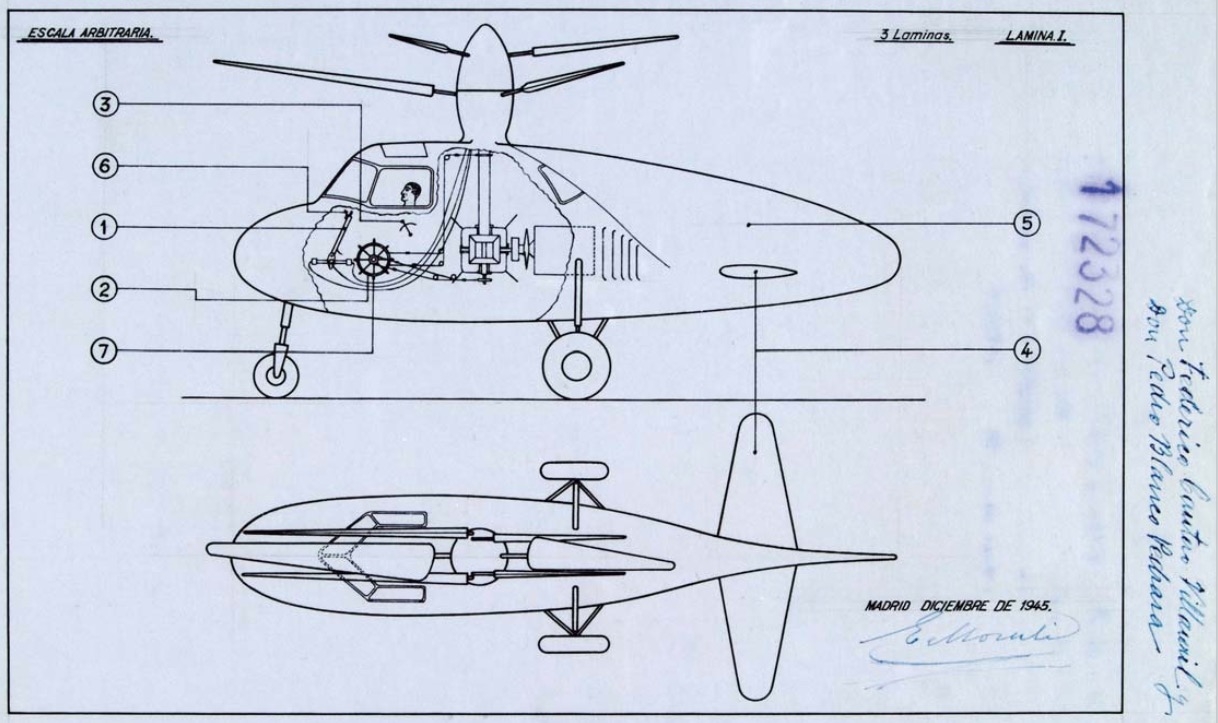 Última patente del helicóptero de Cantero Villamil