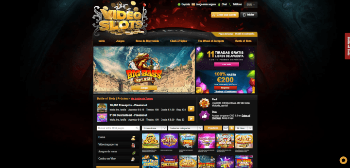 VideoSlots Sitio Web