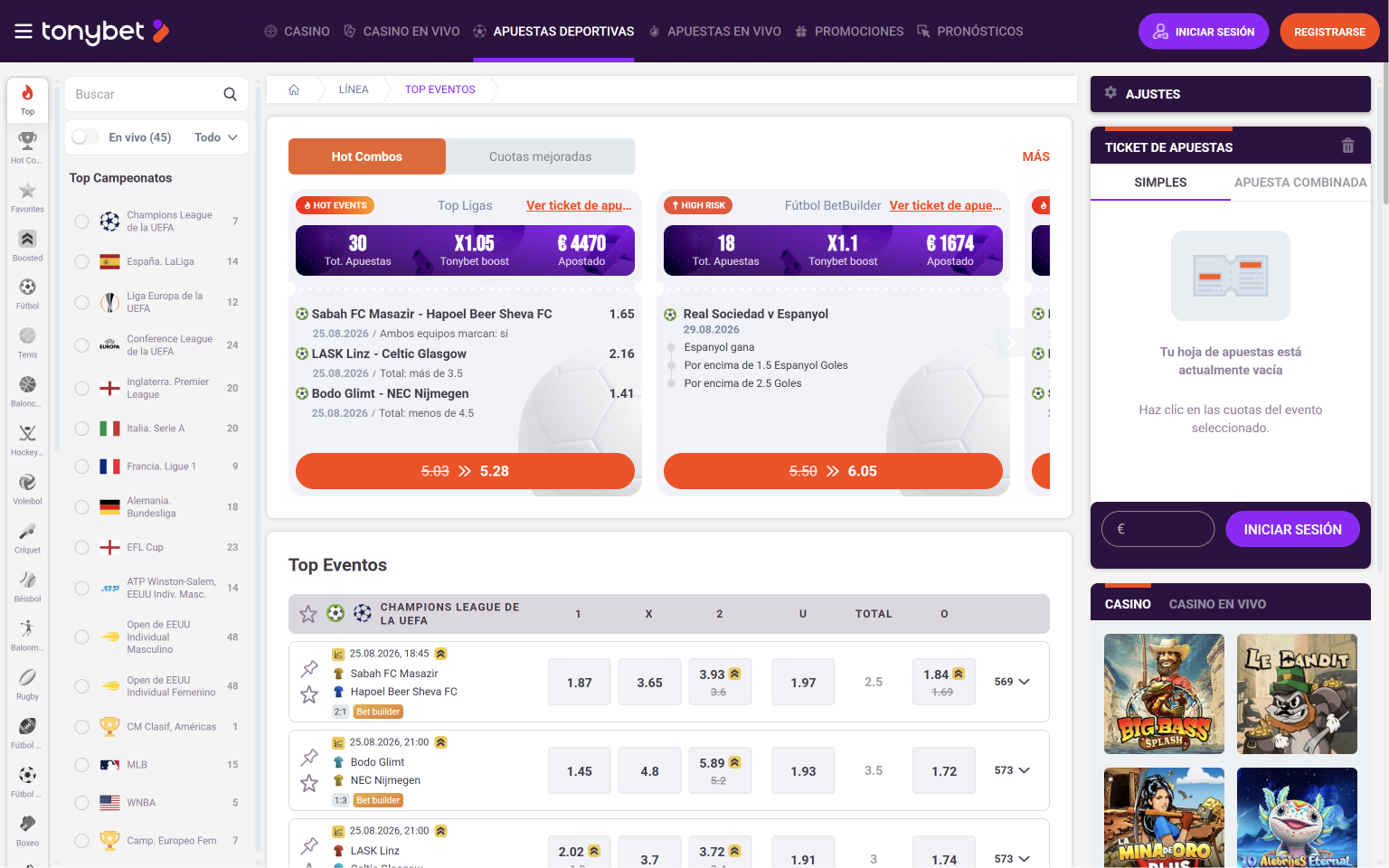 LeoVegas Sitio Web