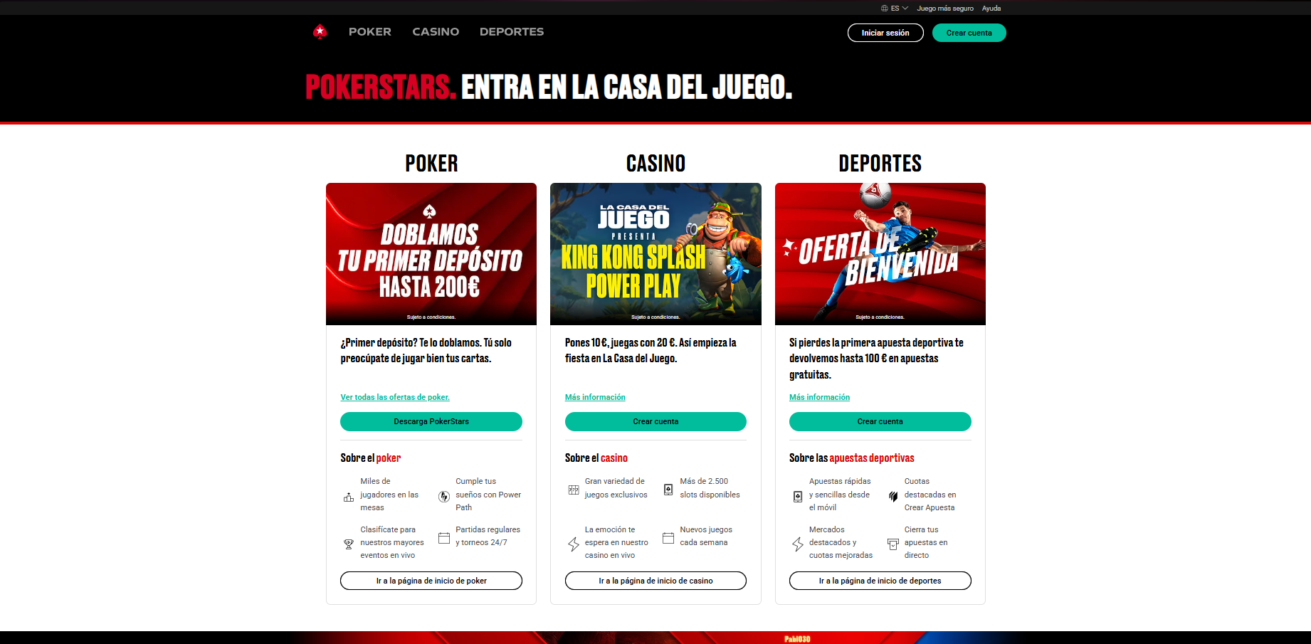 PokerStars Sitio Web