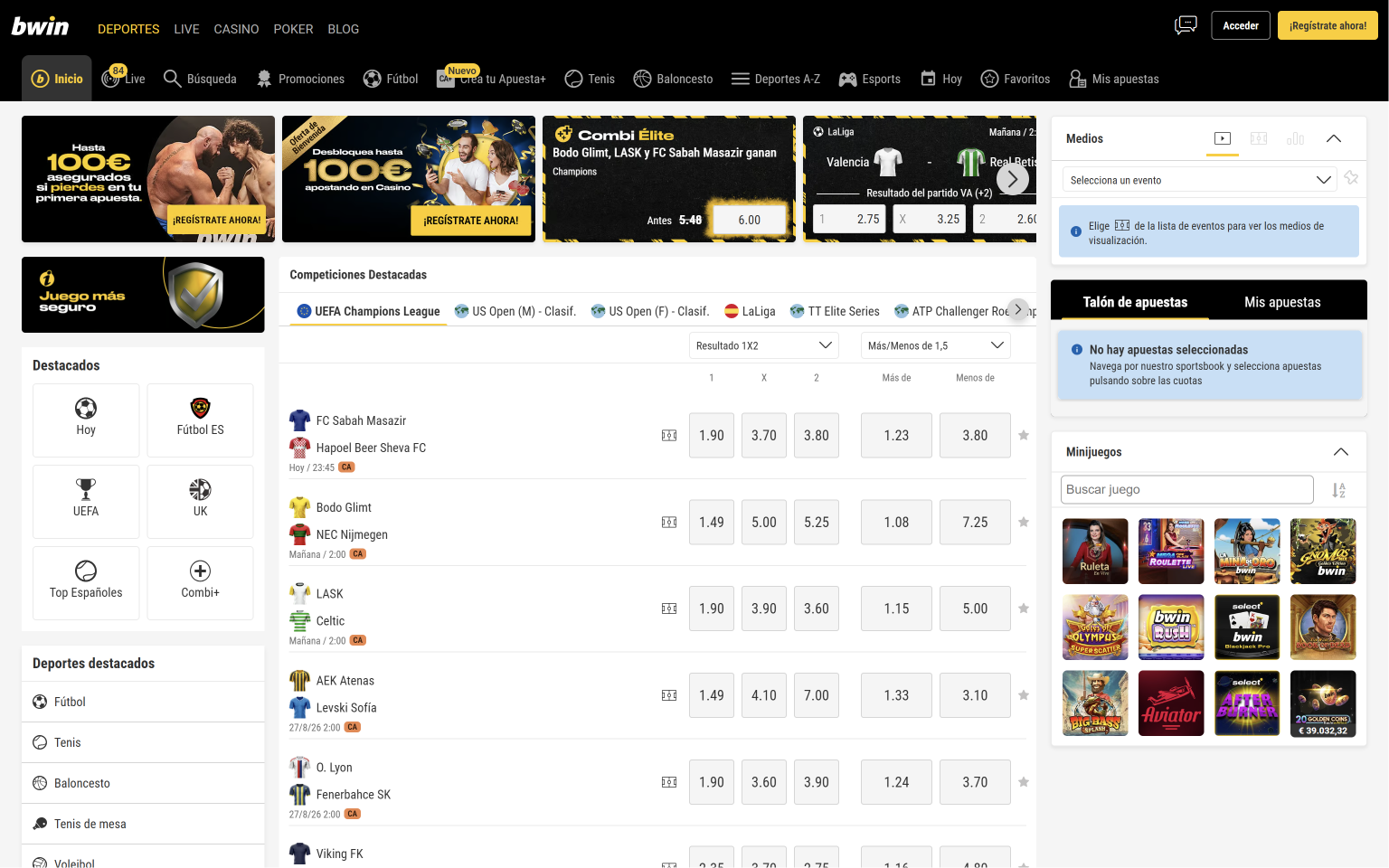 bwin Sitio Web
