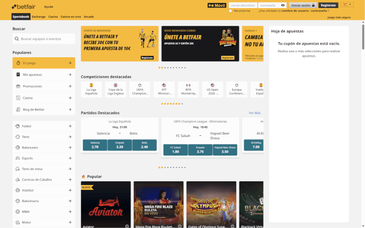 Betfair Sitio Web