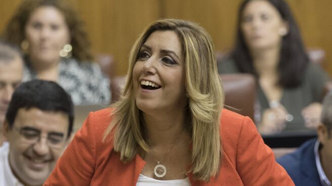 Susana-Diaz Susana Díaz, en su escaño del Parlamento de Andalucía durante una sesión de control al Gobierno.