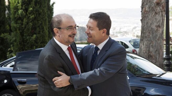 Javier Lambán y Emiliano García-Page, durante su encuentro en Cuenca.