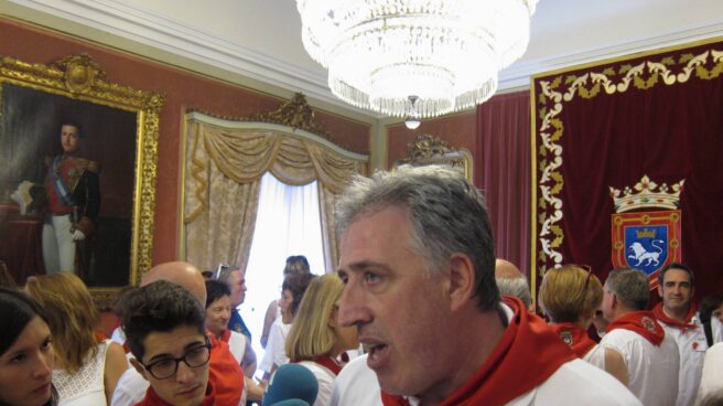El alcalde de Pamplona, Joseba Asirón, durante las fiestas de San Fermín.