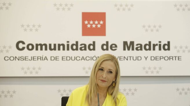 La presidenta de la Comunidad de Madrid, Cristina Cifuentes, en una comparecencia pública.
