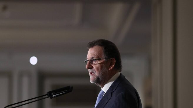 Mariano Rajoy, este lunes, tras la celebración del Comité Ejecutivo Nacional del PP.