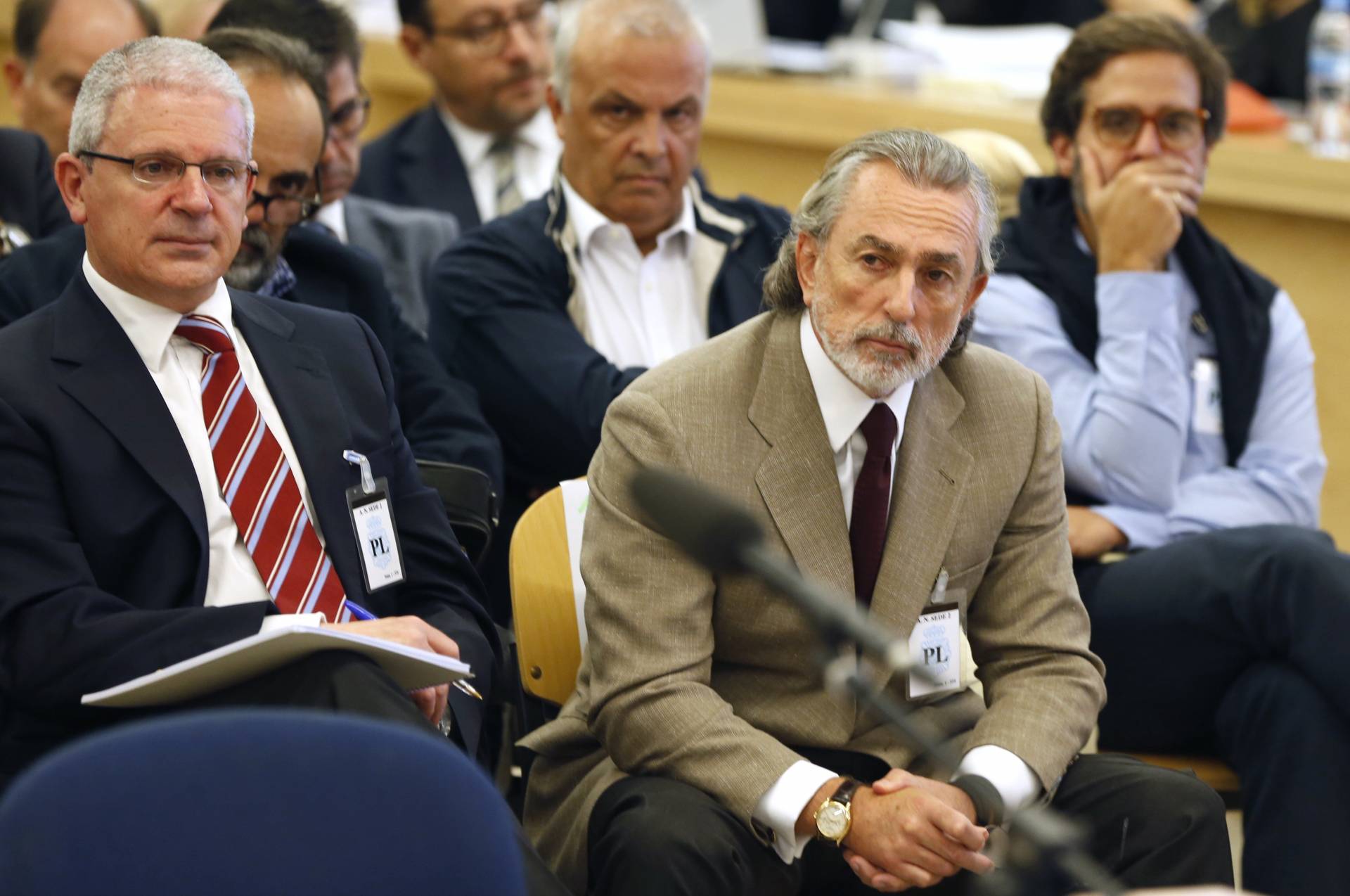 Francisco Correa, junto a Pablo Crespo durante una declaración.