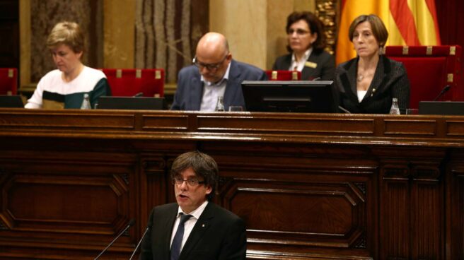 Carles Puigdemont, durante el Debate de Política General.
