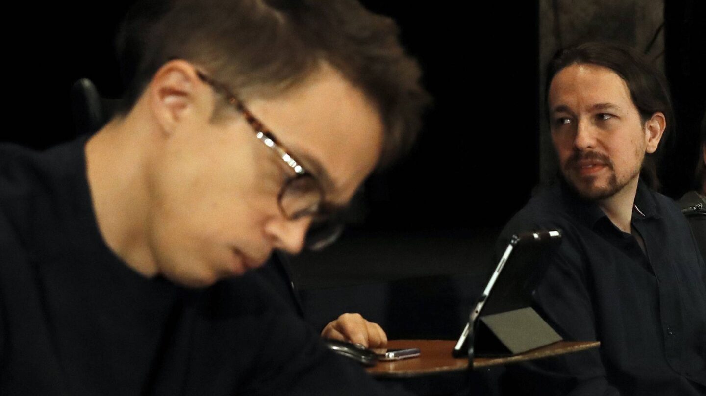 Íñigo Errejón, junto a Pablo Iglesias.