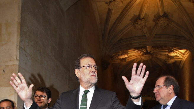 Rajoy, la semana pasada, en Salamanca.