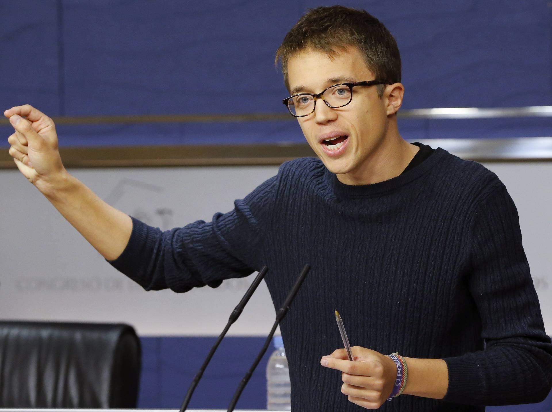 El secretario político de Podemos, Iñigo Errejón, en el Congreso.