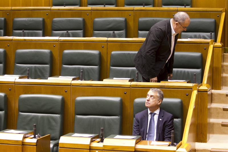 El 'lehendakari', Íñigo Urkullu, en el Parlamento vasco.