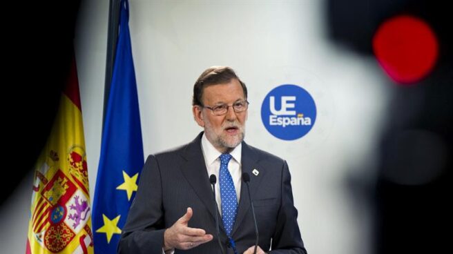 Mariano Rajoy, durante su comparecencia en Bruselas.