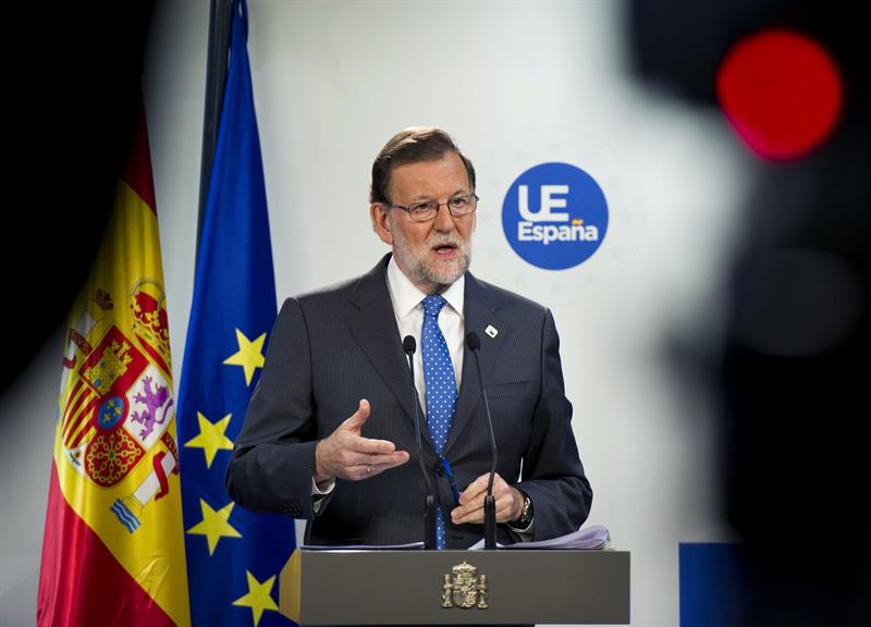 Mariano Rajoy, durante su comparecencia en Bruselas.