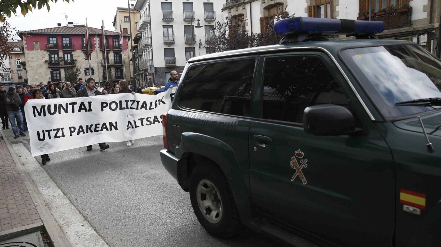 Manifestación en Alsasua tras las agresiones a la Guardia Civil.