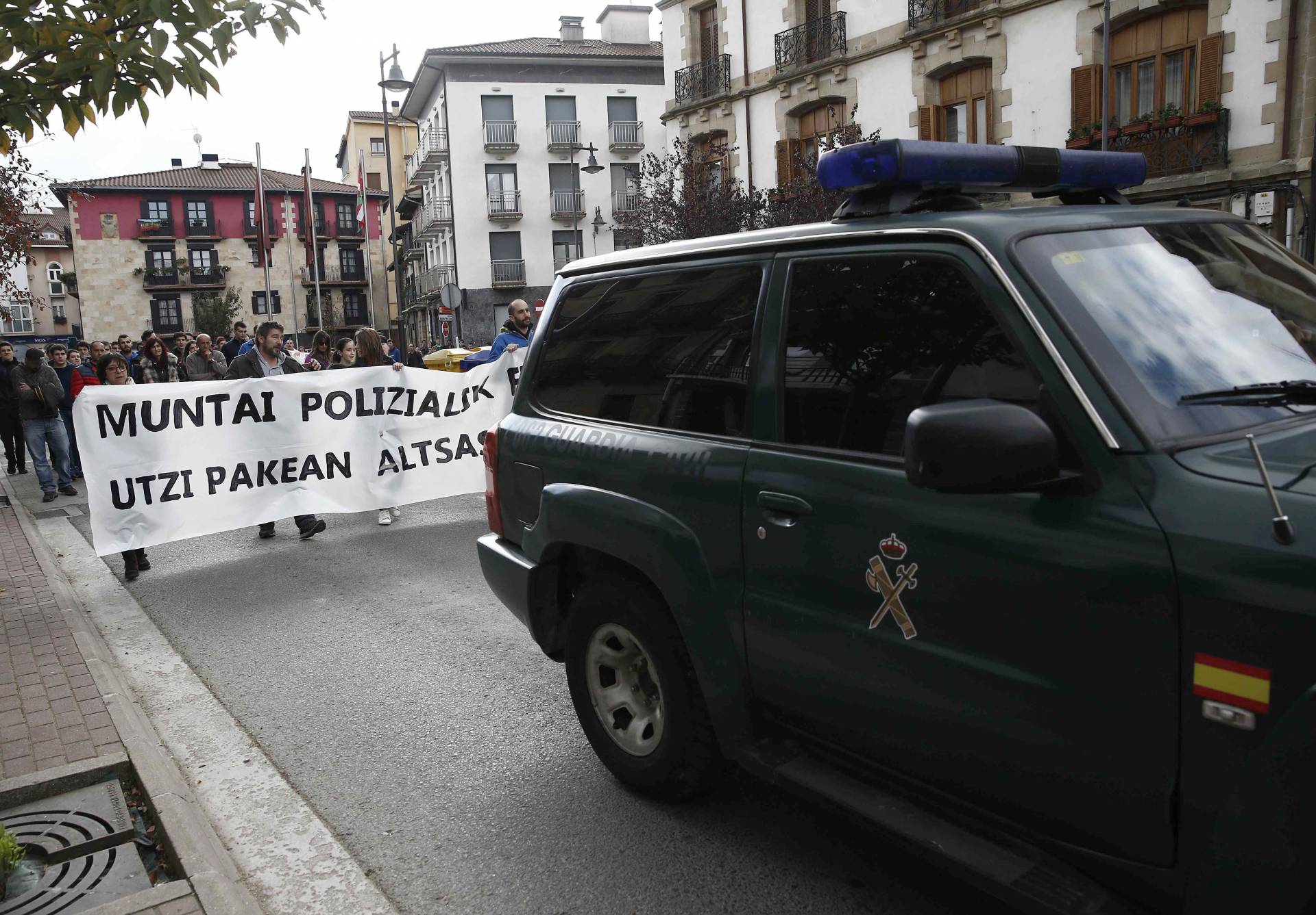 Manifestación en Alsasua tras las agresiones a la Guardia Civil.