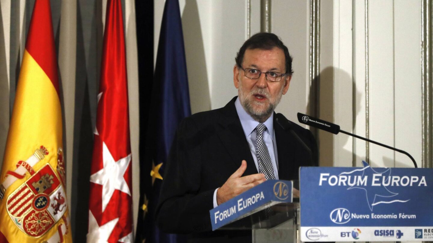 Rajoy, en el desayuno celebrado este lunes en el Fórum Europa.