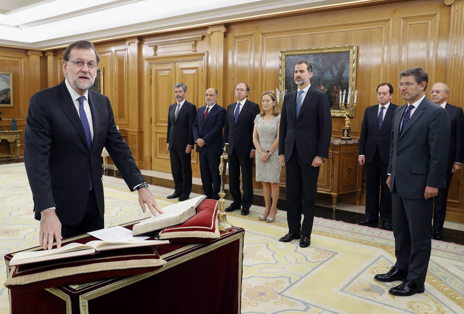 Mariano Rajoy, durante la jura de su cargo como presidente del Gobierno.