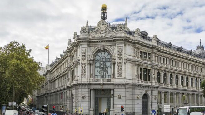 Fachada de la sede del Banco de España en Madrid.