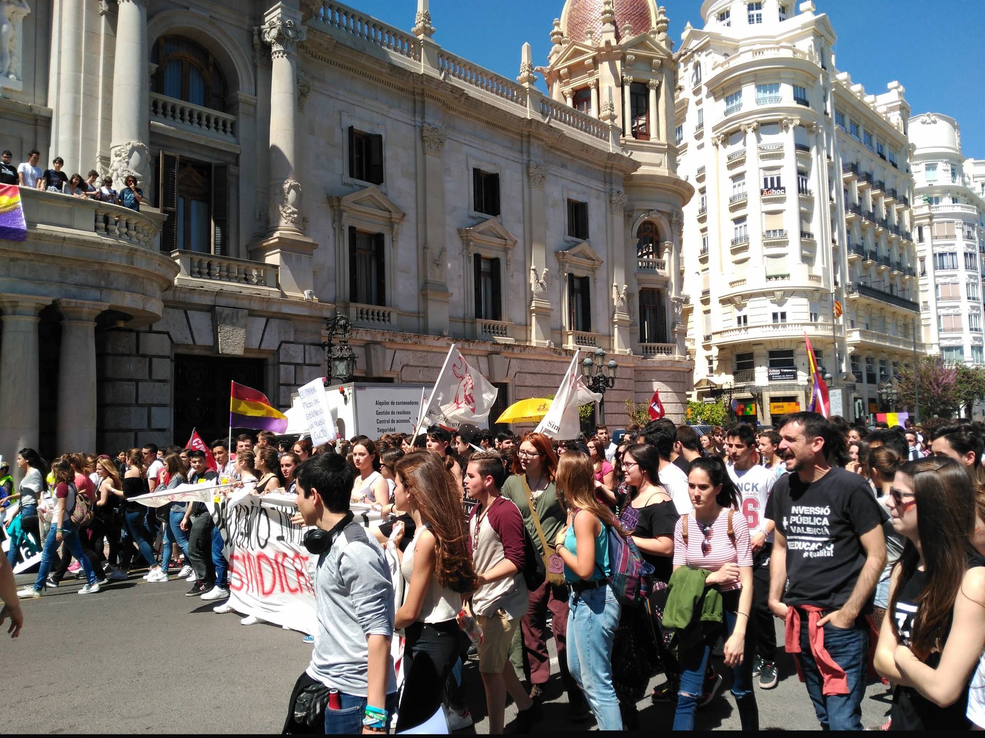 Manifestación de estudiantes contra la LOMCE