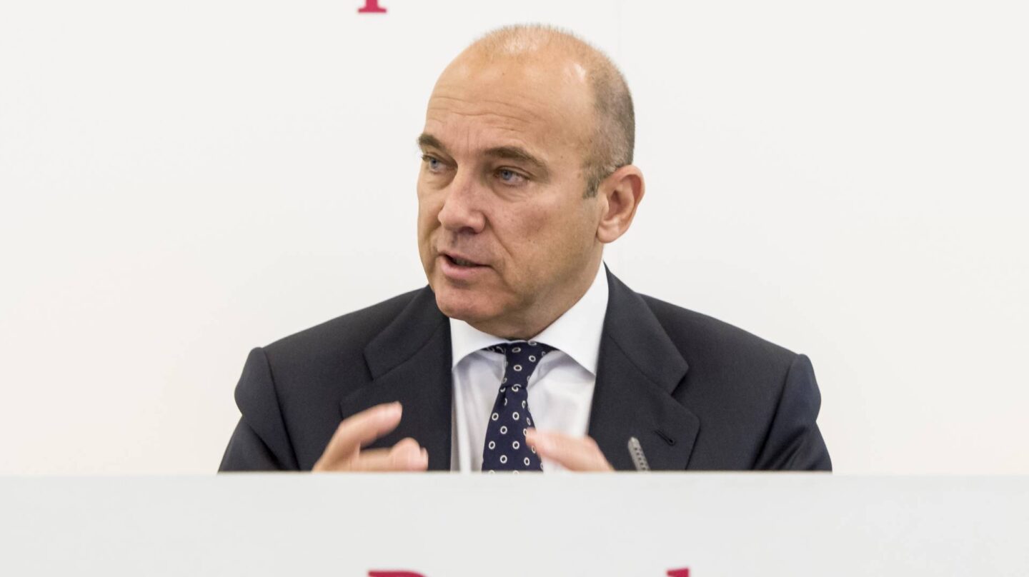Pedro Larena, consejero delegado de Banco Popular, en la presentación de resultados del tercer trimestre de 2016.