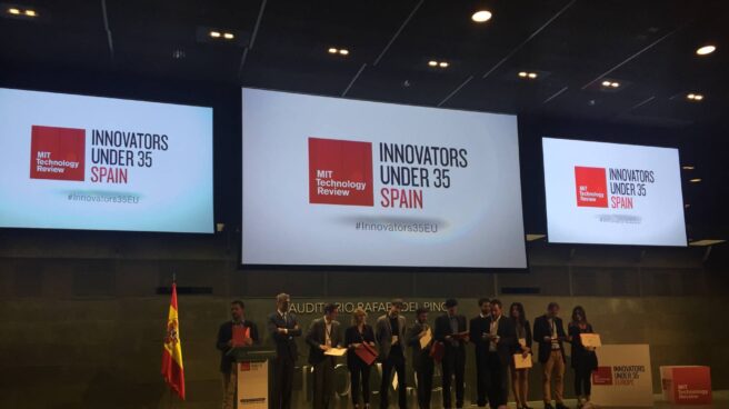 Acto de entrega de los premios a los 10 mejores innovadores españoles menores de 35 años, en Madrid.