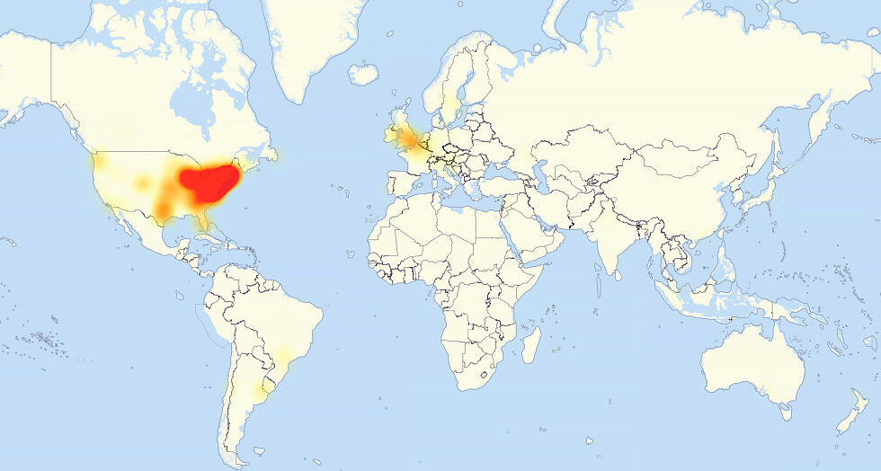 En la imagen se observan las zonas afectadas por el ciberataque.