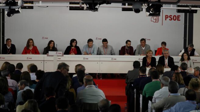El Comité Federal del PSOE reunido este domingo en Madrid.
