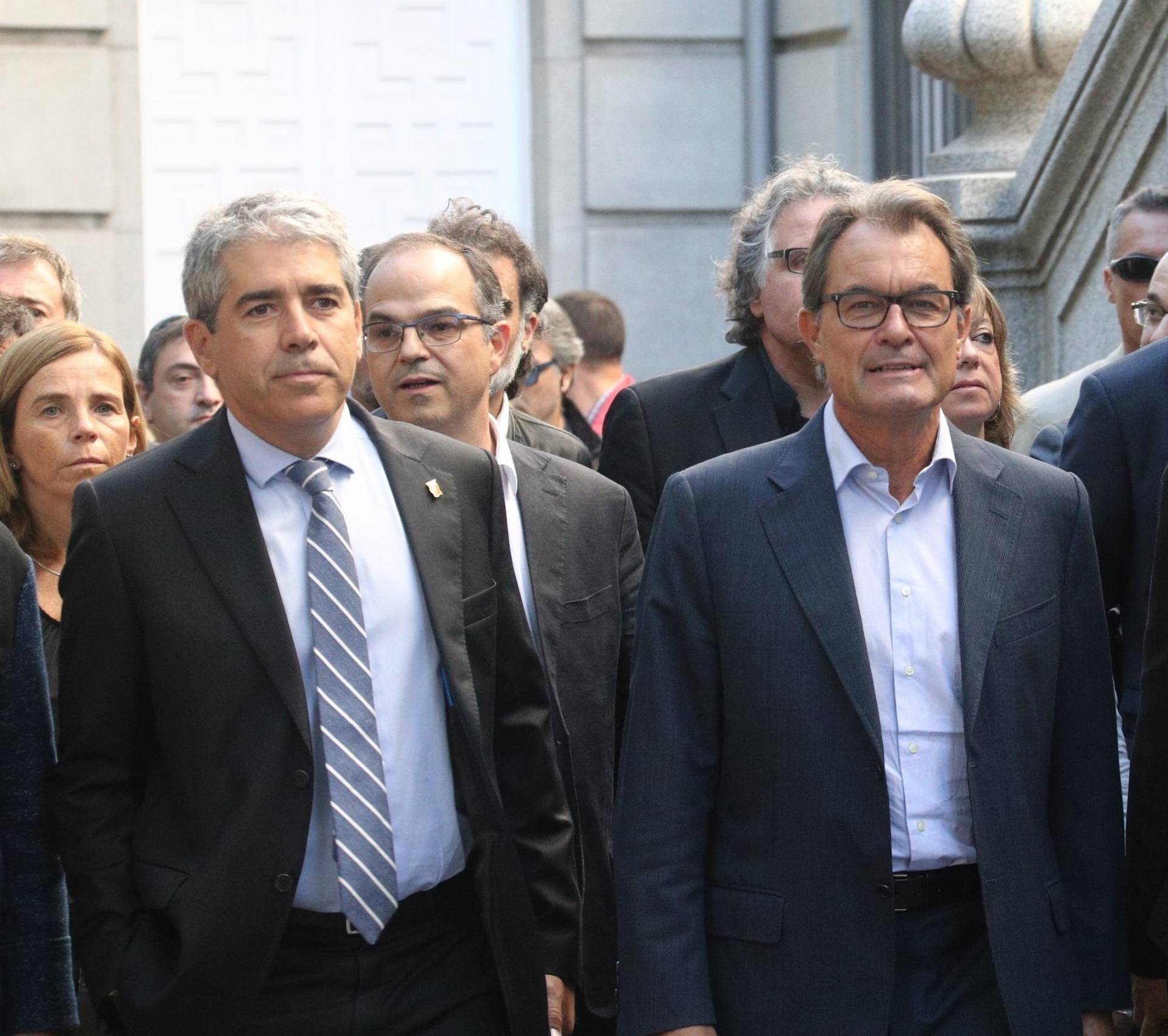 Francesc Homs y Artur Mas, a la entrada del Tribunal Supremo.