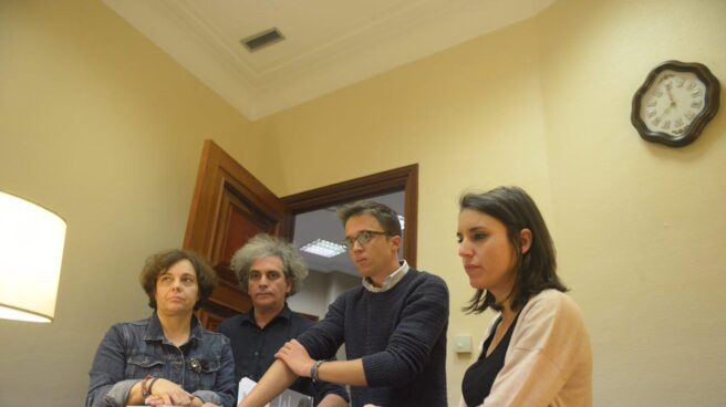 reclamacion-podemos Los diputados de Unidos Podemos Íñigo Errejón, Irene Montero, Gloria Elizo y Marcelo Expósito.