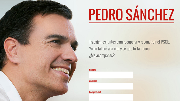 Web lanzada por Pedro Sánchez