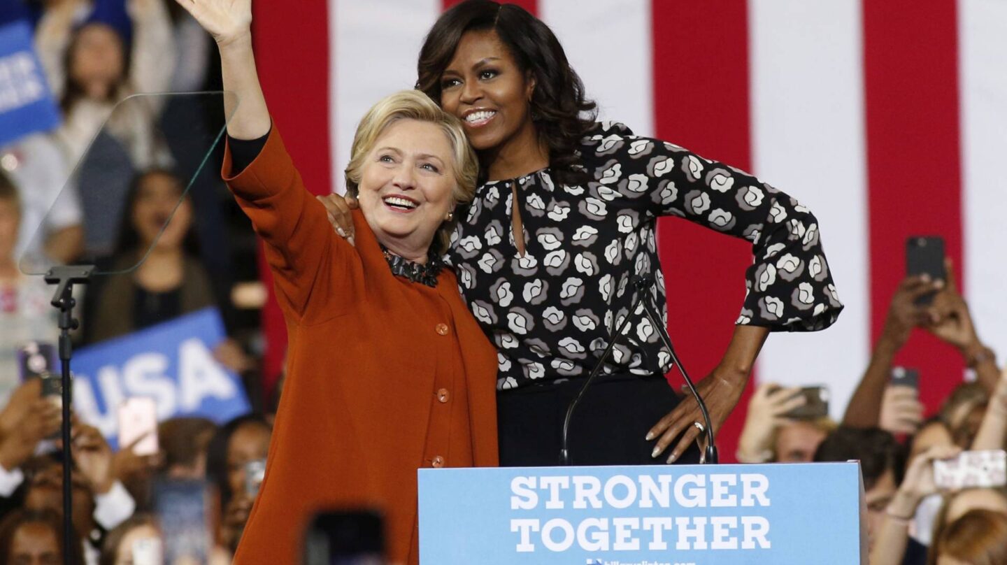 Hillary Clinton y Michelle Obama