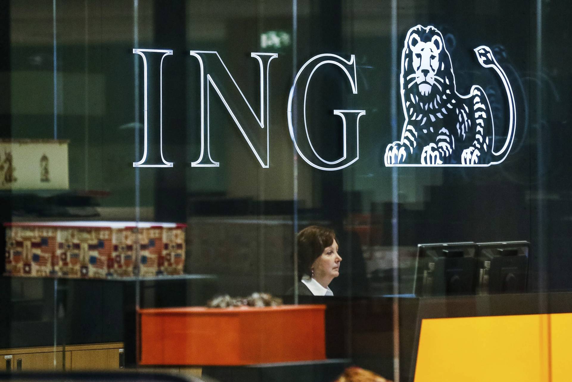 Escaparate de una oficina de ING