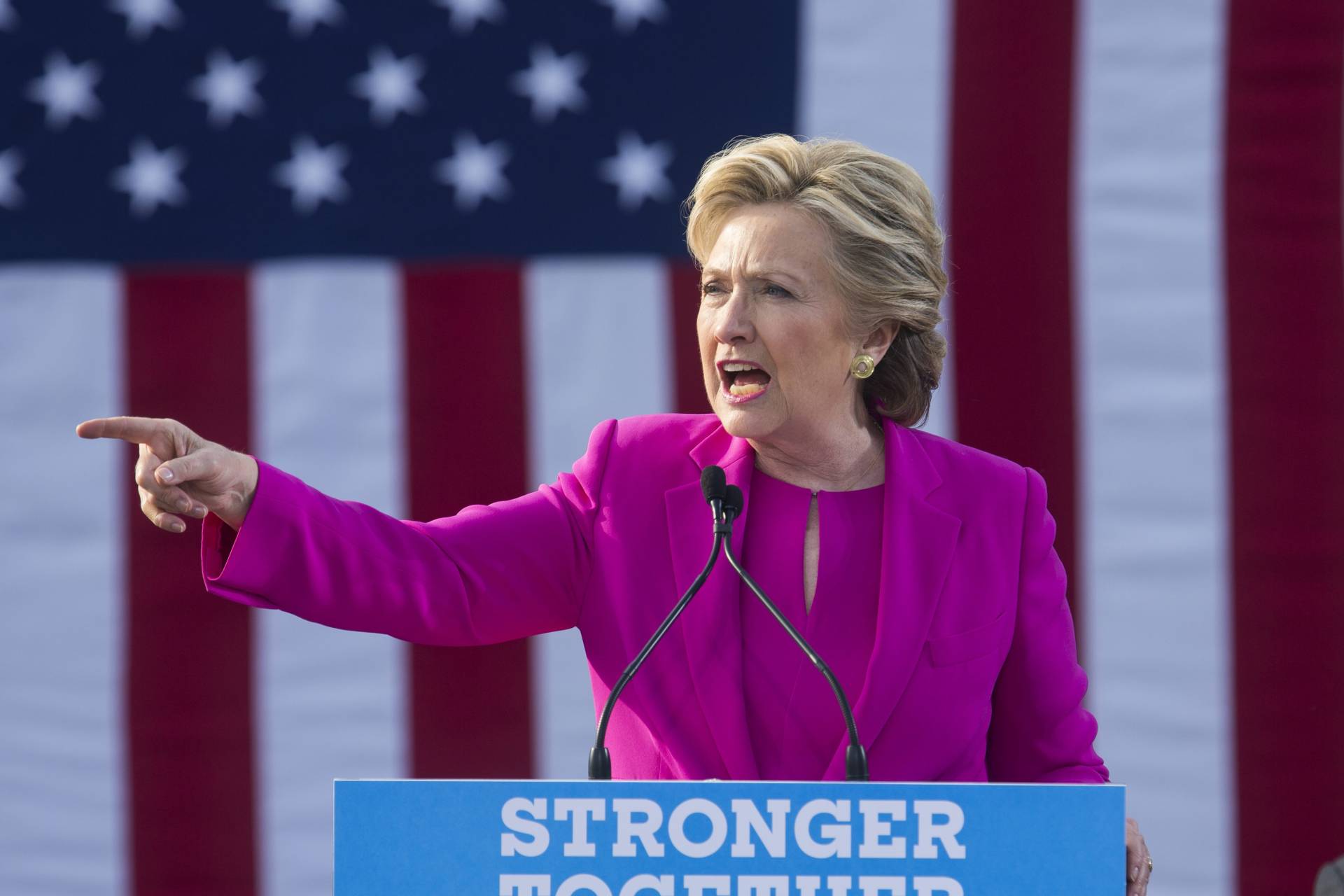 Hillary Clinton, durante un acto de campaña en Carolina del Norte.