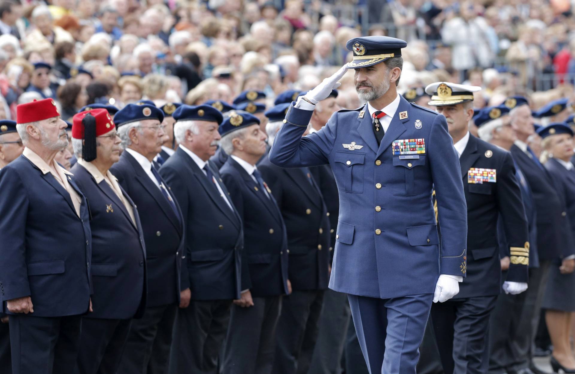 El rey Felipe VI, en el Día del Veterano de las Fuerzas Armadas y la Guardia Civil.