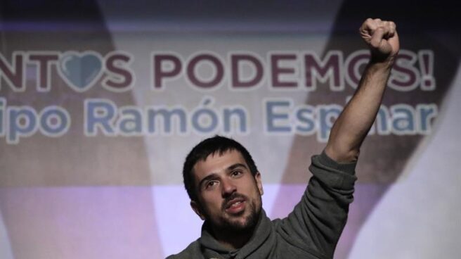 636139521480353293w El candidato de Juntas Podemos, Ramón Espinar, en un acto de campaña.