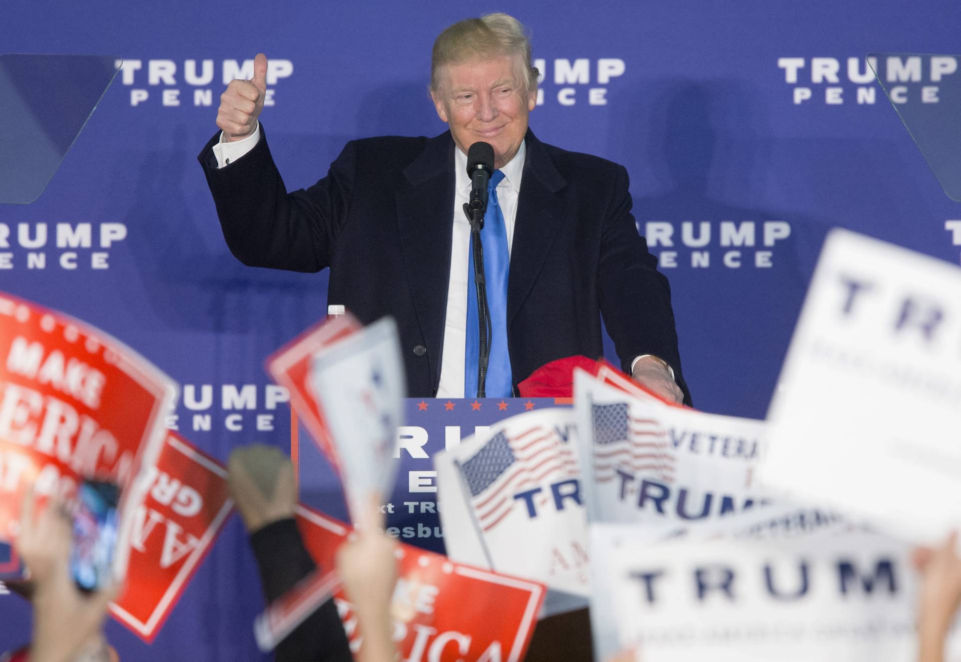 El candidato republicano, Donald Trump, en un acto de la recta final de la campaña.