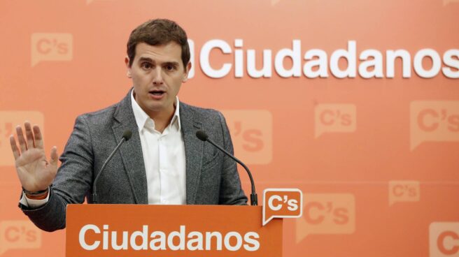 El líder de Ciudadanos, Albert Rivera, este lunes.