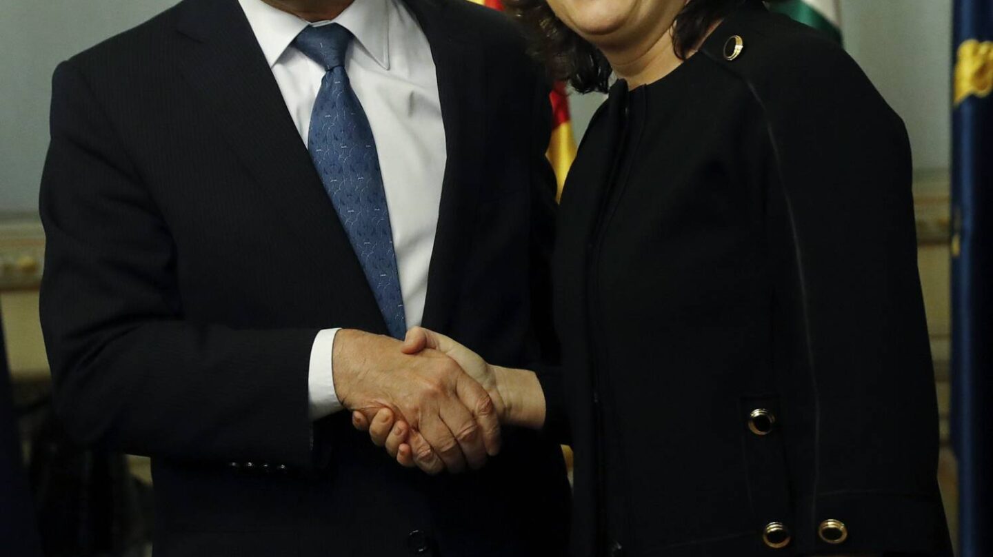 Cristóbal Montoro y Soraya Sáenz de Santamaría.