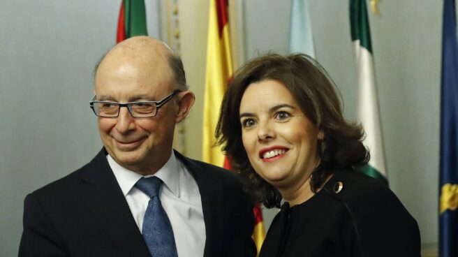 montoro_soraya Cristóbal Montoro y Soraya Sáenz de Santamaría.