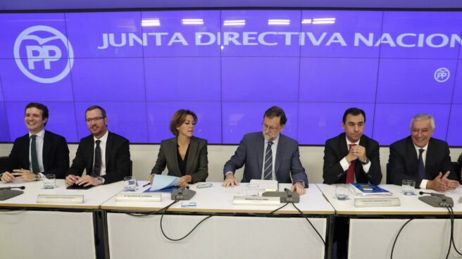 Cospedal, Rajoy y Maillo. Cospedal, Rajoy y Maillo.
