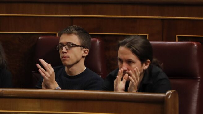 636148349116548243 El líder de Podemos, Pablo Iglesias, junto a su 'número dos', Íñigo Errejón.