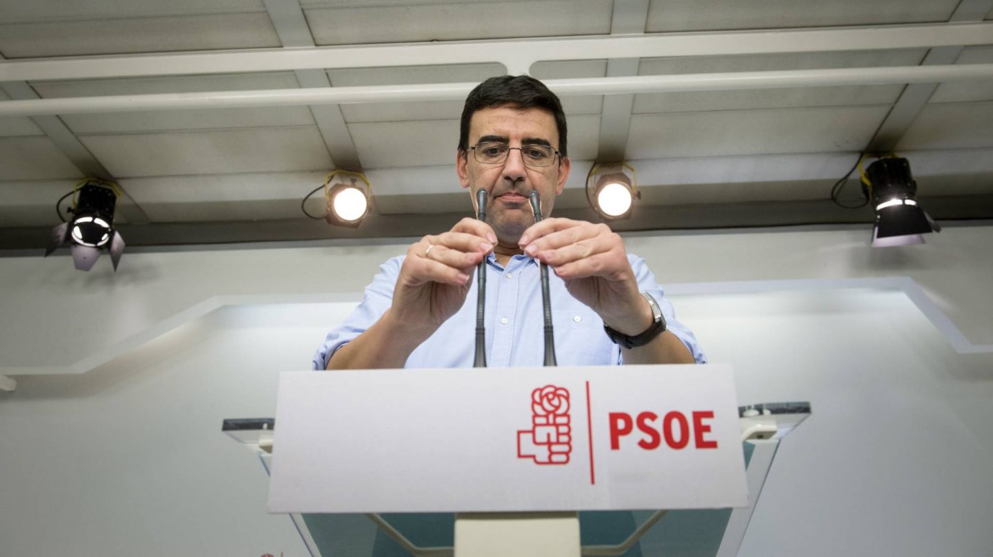 El portavoz de la gestora socialista, Mario Jiménez.