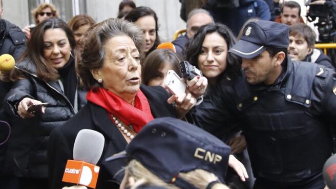 Rita Barberá, el pasado lunes, tras declarar en el Tribunal Supremo.