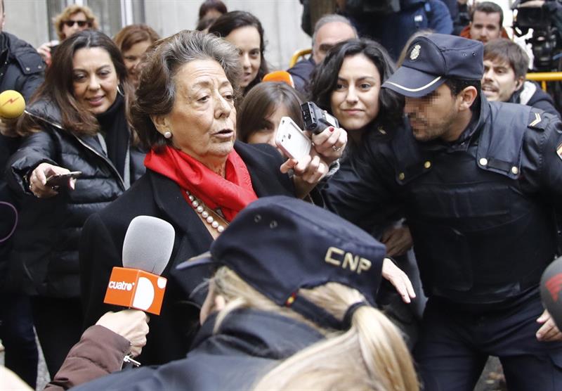 Rita Barberá, el pasado lunes, tras declarar en el Tribunal Supremo.