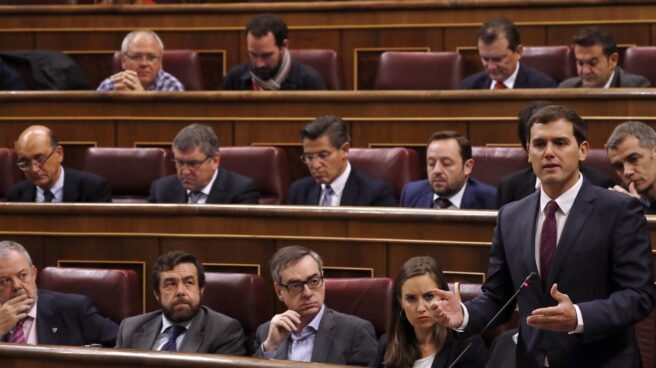 Albert Rivera, este miércoles, en el Congreso de los Diputados.